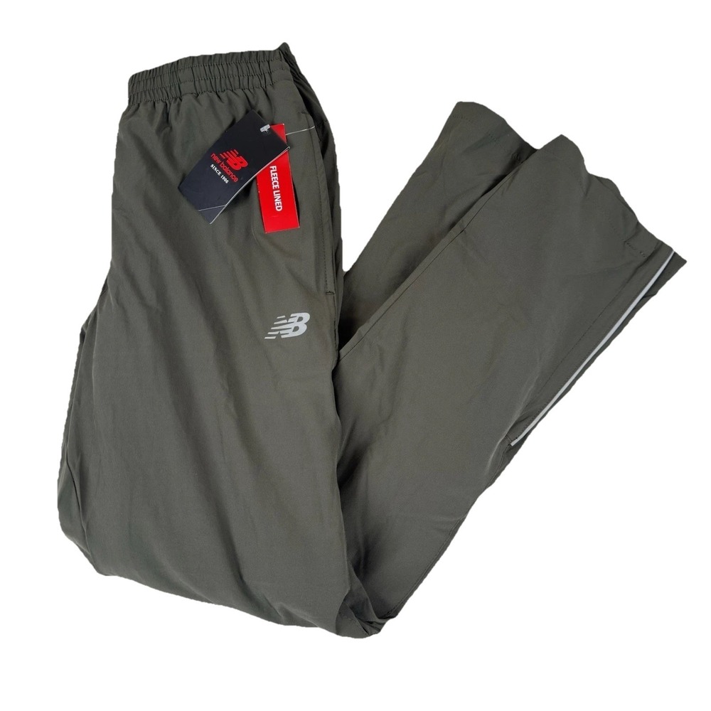 New Balance Mens All Motion Fleece Lined Pants Green Small RN130893 Athletic NWT